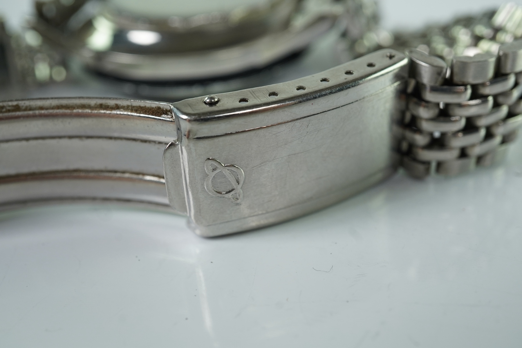 A gentleman's1960's/1970's stainless steel Enicar Sherpa Guide automatic pilot's wrist watch